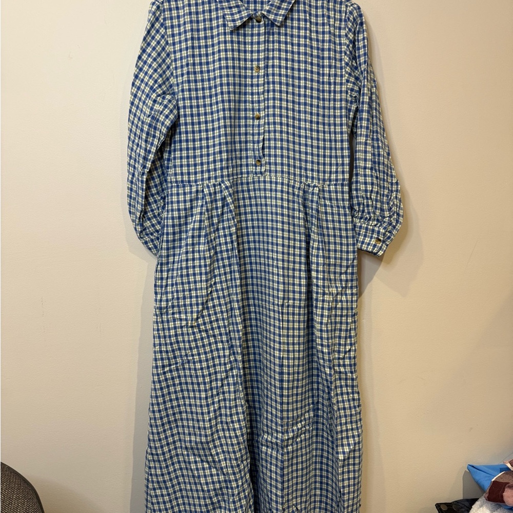 Hanna Andersson Plaid Women’s Dress Size Small Long Sleeve